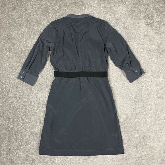 Banana Republic Factory Store Women Black Casual Dress 4 Cuffed Sleeves Midi - Picture 2 of 3